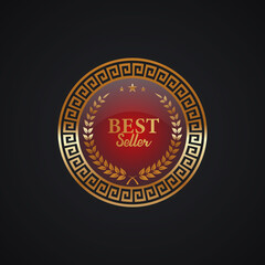 Luxury gold badges and labels premium quality product