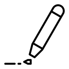 Pencil. icon with outline style and perfect pixels. Suitable for website design, logos, applications and UI.