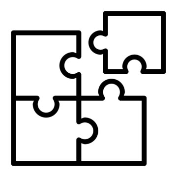 recommend clip art: Puzzle. icon with outline style and perfect pixels. Suitable for website design, logos, applications and UI.