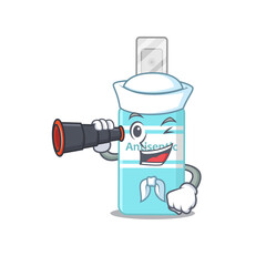 A cartoon image design of antiseptic Sailor with binocular