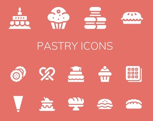 pastry icon set