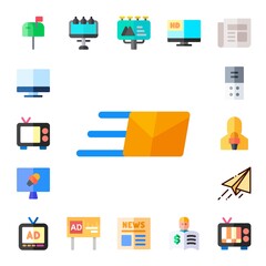 Modern Simple Set of news Vector flat Icons