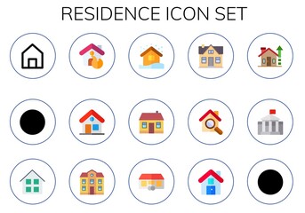 residence icon set