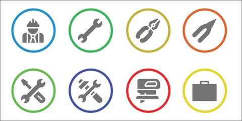 Modern Simple Set of spanner Vector filled Icons