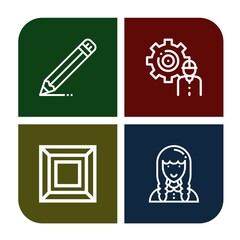 Fototapeta premium creativity simple icons set