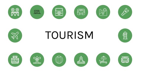 Set of tourism icons