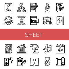 sheet icon set
