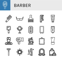barber icon set