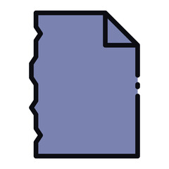 Paper. icon with dashed line style and perfect pixels. Suitable for website design, logos, applications and UI.