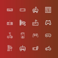 Editable 16 console icons for web and mobile