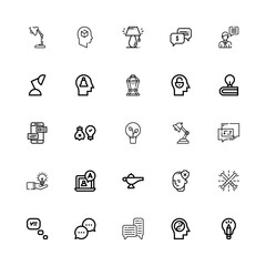 Editable 25 think icons for web and mobile
