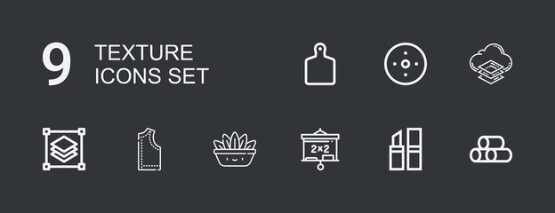Editable 9 texture icons for web and mobile