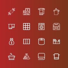 Editable 16 linen icons for web and mobile