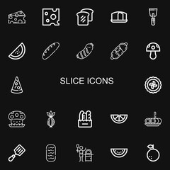 Editable 22 slice icons for web and mobile