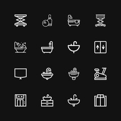 Editable 16 indoor icons for web and mobile