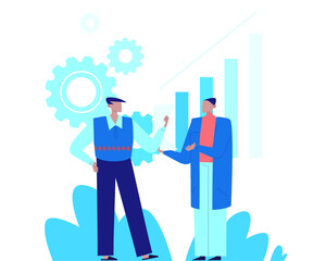 Two People Talking Business Growth