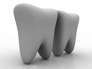 3d rendering healthy tooth