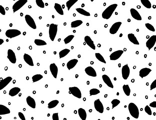 White and black vector. Grunge background. Abstract brush pattern.