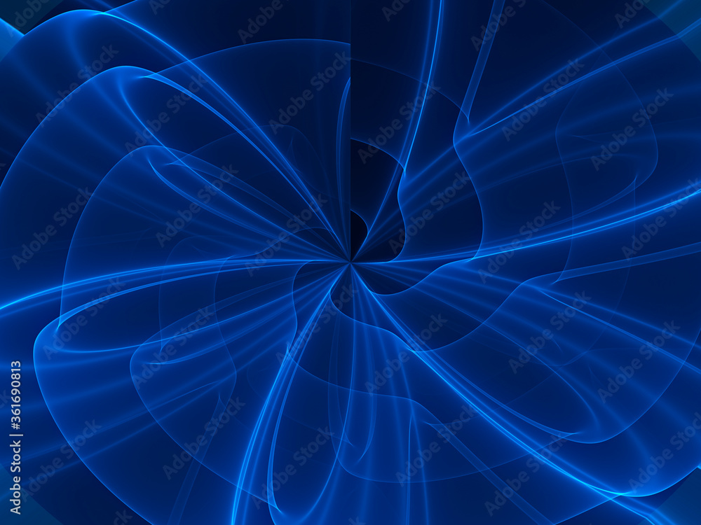 Wall mural blue abstract graphic elements. dynamic colored shapes and lines. banners and templates with flowing