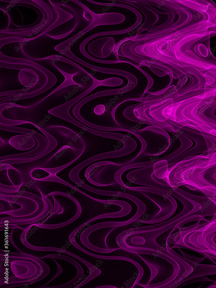 Wall mural violet abstract graphic elements. dynamic colored shapes and lines. banners and templates with flowi