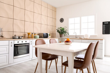 Interior of stylish modern kitchen