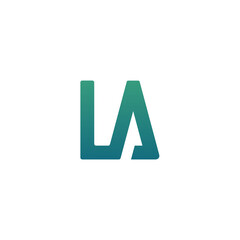 initial letter L and A, LA, AL logo, monogram line art style design template