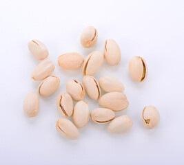 Pistachios isolated on a white background. With clipping path.