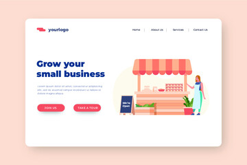 Small business landing page