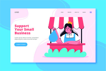 Small business landing page