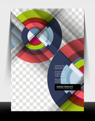 Obraz premium Circle design a4 flyer print template, annual report design