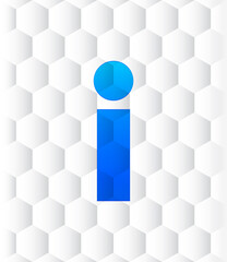 Info icon hexagon seamless pattern abstract white background
