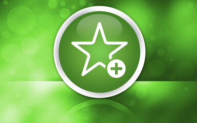Add to favorite icon premium glossy button isolated on abstract shiny green background