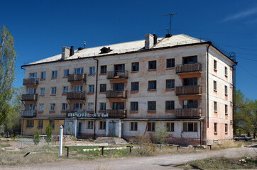 Abandoned Soviet military base in Central Asia.