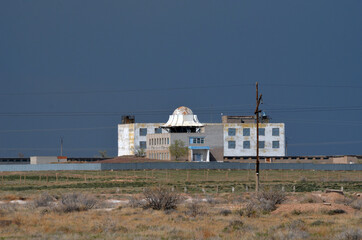 Fototapeta premium Abandoned Soviet military base in Central Asia.