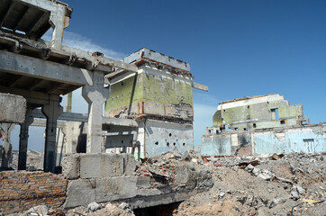 Fototapeta premium Abandoned Soviet military base in Central Asia.
