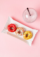 Homemade Round Glazed Donuts Ready to Eat