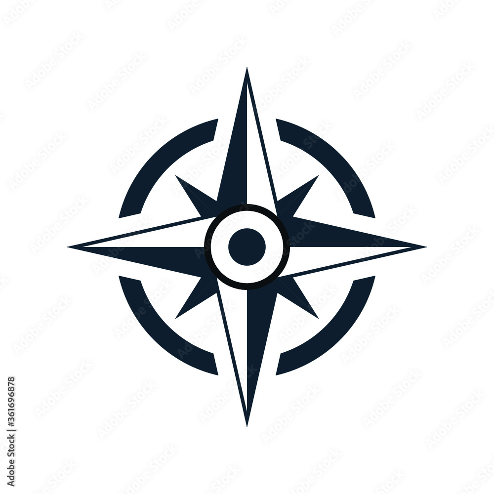 Poster navigation compass icon
