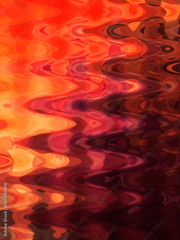 Wall mural red abstract graphic elements. dynamic colored shapes and lines. banners and templates with flowing 