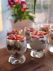 ice cream with strawberries