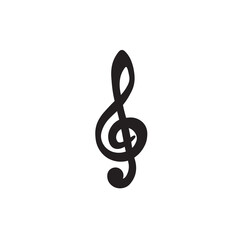 Music note icon vector