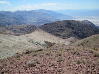 View on the arid lanscape in the Death Valley National Park, California