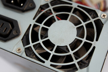 computer power supply on a white background