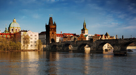 Fototapeta na wymiar Charles Bridge in the Prague