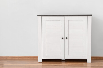 Modern cabinet in light room