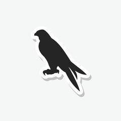 Falcon sticker icon isolated on gray background