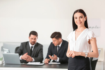 Businesswoman during meeting in office