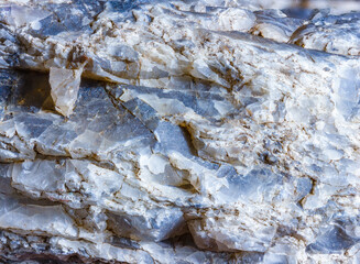 A rock, quartz taken on a macro lens with a stack. Close-up. A photo, an image.