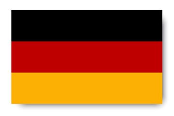 German flag of Germany. Vector national symbol of Germany. Emblem of a European country. Stock Photo.