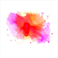 watercolor brush of splash on white.Vector Eps10