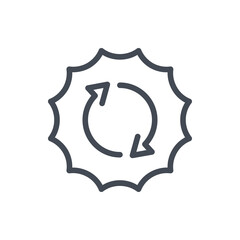 Alternative Power line icon. Sun Energy vector outline sign.